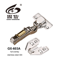 Charnières de porte de placard hydrauliques dissimulées en acier inoxydable 304, charnières de meubles à fermeture douce