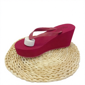 Sandales compensées personnalisées à plateforme haute, imperméables, pour femme, en PVC et EVA, collection automne-été, vente en gros, tongs tendance - Product Image 4