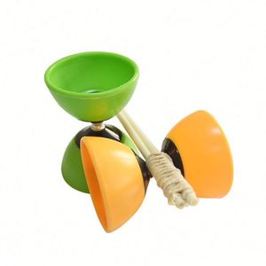 Chinese Custom Logo Yoyo Diabolo with Wooden Stick Eco-friendly <b>PS</b> Material Portable Promotional Gift - Product Image 3