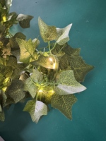 Guirlande lumineuse LED en forme de feuilles de lierre artificielles pour fenêtre, rideau, décoration intérieure, Noël, mariage