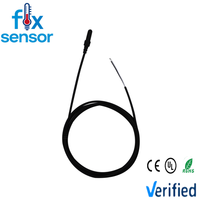 Sensor Suhu NTC Hitam Tipe Probe, Kabel Penginderaan Suhu, Plug-in FX-WD00X, Digunakan untuk Pengontrol Suhu