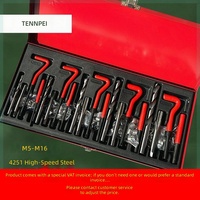 Kit de 131 pièces d'outils de réparation hélicoïdaux en acier rapide, comprenant des forets, des tarauds et des inserts de filetage autotaraudeurs, pour l'automobile et l'entretien domestique