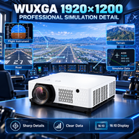 Projecteur de simulation immersive 7500 lumens, projecteur laser avec correction de la géométrie du déplacement de l'objectif pour les grandes surfaces
