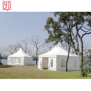 Tente de réception extérieure personnalisée toutes saisons 6x6m avec structure en aluminium et toit haut pour événements - Product Image 1