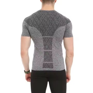 Camiseta Deportiva Estampada Ajustada para Hombre al por Mayor, Personalizada para Gimnasio y Entrenamiento, de Secado Rápido, Transpirable, 240 Gramos, Jersey Liso - Product Image 3