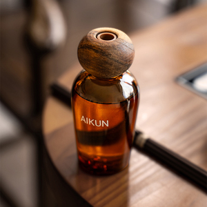 Diffuseur de parfum sans flamme Aikun en bois d'ambre naturel avec bâtonnets bruns – Diffusion passive de l'arôme, décoration d'aromathérapie pour chambre à coucher - Product Image 3