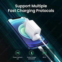 Chargeur mural rapide 30W PD avec câble de charge Type C pour iPhone 11 12 13 14 15 16 17 Air Pro Plus