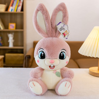 Vente en gros Nouveau lapin à longues oreilles doux poupée lapin en peluche doux jouet pour bébé cadeau d'événement soulagement du stress PP coton lavé
