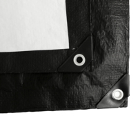 Bâche en polyéthylène imperméable noire et blanche pour jardin, extérieur, camion, bateau, maison, voiture – Protection optimale contre la pluie