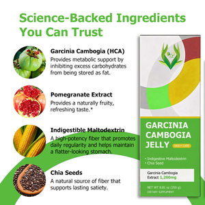 Gelatina de Garcinia Cambogia Más Vendida con Fibra Dietética, Optimiza el Metabolismo Natural, Equilibra el Rítmico Tránsito Intestinal, Gelatina Satisfactoria - Product Image 4