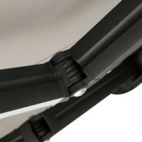 Auvent télescopique électrique avec télécommande, en acrylique, taille personnalisée, en alliage d'aluminium, avec éclairage LED, extensible, résistant au vent et aux UV