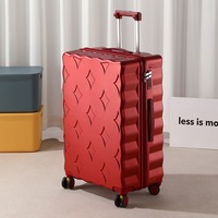 Valise à roulettes rigide 20 pouces en ABS+PC avec serrure à combinaison et roues universelles, bagage cabine
