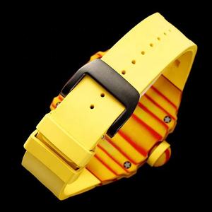 Reloj Mecánico de Diseño Rojo-Amarillo Tourbillon 27-03 Ultraligero, Esqueleto de Alta Calidad, Deportivo para Hombre, de Titanio - Product Image 4