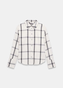 Camicia a Quadri in Cotone Crema da <span class=keywords><strong>Donna</strong></span> - Manica Lunga con Bottoni per Ufficio o Uso Casual - Product Image 6