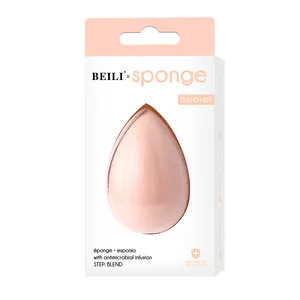 BEILI Latex free beauty sponge custom logo makeup blender micro fiber Cosmetic Powder Puff Makeup Sponge
