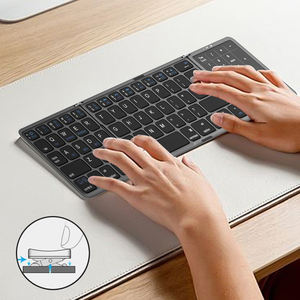 Clavier pliable transfrontalier, mini clavier portable magnétique rechargeable, prise en charge du contrôle <span class=keywords><strong>tactile</strong></span>, personnalisable en usine - Product Image 5