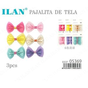 โบว์ผ้า Ilan 3 ชิ้น คละสี สำหรับเด็ก เครื่องประดับผม - Product Image 1