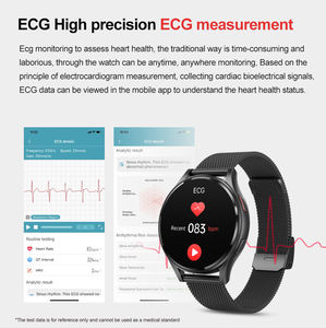 Montre connectée VivoTime GE30 ECG+PPG AMOLED avec étanchéité IP68, charge magnétique et suivi de la fréquence cardiaque - Product Image 2