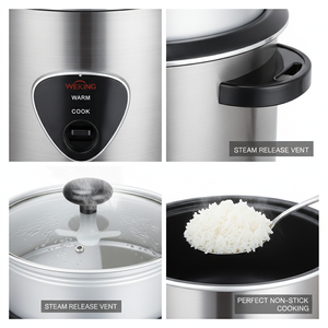 Olla Arrocera Eléctrica en Oferta <span class=keywords><strong>de</strong></span> Fábrica, Varios Tamaños, <span class=keywords><strong>Precio</strong></span> al por Mayor con Descuento, Cuerpo <span class=keywords><strong>de</strong></span> Acero Inoxidable para Pequeños Electrodomésticos <span class=keywords><strong>de</strong></span> Cocina - Product Image 2
