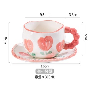 Handmade đám mây màu xanh Cốc gốm du lịch cốc đặt 300ml bền vững máy rửa chén & lò vi sóng an toàn phong cách hiện đại vài món quà cốc - Product Image 6