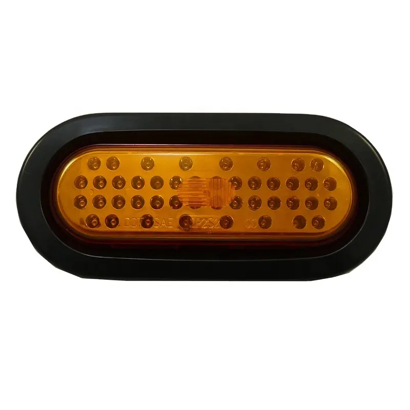 Buen Precio ámbar 6 pulgadas piraña ovalada LED camión remolque RV barco yate lámpara de advertencia de giro luces traseras LED con 26 Chips 12V 24V