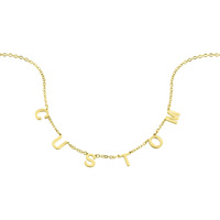 Collar de Cadena con Letras Personalizadas de Acero Inoxidable, Chapado en Oro de 18K, Collar con Letras en Inglés para Parejas, Collares de Moda