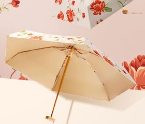 Parasol de poche mini de luxe, super qualité, pliable en 6 sections, léger et portable, avec étui pour femme - Product Image 4