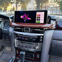 Écran multimédia de voiture de 12.3 pouces avec navigation GPS intégré pour lecteur DVD TV écran partagé aide inverse pour LEXUS LX570 2008-2015