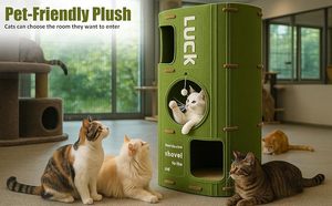 Árbol para Gatos de Fieltro PET de Gran Espacio, Multifuncional, Resistente para Interiores, Resistente a los Arañazos, Uso en Todas las Estaciones, Soporta hasta 5 kg - Product Image 5