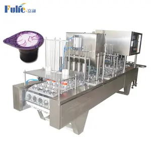 BG60-4 automatique linéaire de remplissage de tasse d'eau de jus de yaourt machine de cachetage