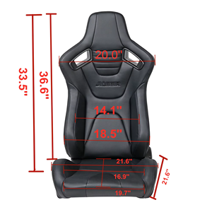 Универсальные гоночные сиденья из ПВХ с индивидуальным логотипом 1088 для автомобилей, низкий MOQ, модифицированные автомобильные сиденья - Product Image 2