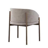 JP chaise de salle à manger de luxe en tissu de meubles de style italien chaise de restaurant en velours chaise en acier inoxydable pour la maison hôtel