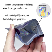 En stock 3.5g 7g 14g 28g Mylar Boîtes Set Die Cut Special Shape Stand up Pouch avec Fenêtre Boîtes pour Tabac Bonbons Stockage des Aliments
