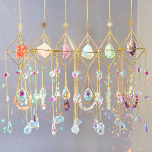 천연 크리스탈 수제 매달려 태양 포수 크리스탈 태양 포수 매달려 선 캐치 프리즘 레인보우 메이커 - Product Image 1