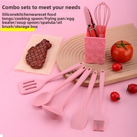 Ensemble d'ustensiles de cuisine en silicone 7 pièces, mini-outils de cuisson pour la diversification alimentaire des enfants, antiadhésifs et résistants aux hautes températures