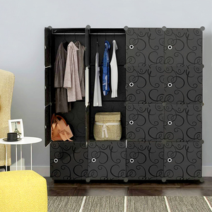 Đa chức năng DIY có thể gập lại nhựa <span class=keywords><strong>Modular</strong></span> <span class=keywords><strong>Cube</strong></span> lưu trữ Closet hệ thống & Tổ chức cho quần áo tổ chức - Product Image 3