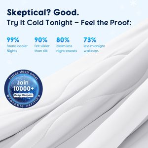 Manta Refrigerante para Personas Calurosas y con <span class=keywords><strong>Sudores</strong></span> Nocturnos, Ropa de Cama Ligera de Doble Cara para Verano, Transpirable para Todas las Estaciones, Color Blanco Ártico - Product Image 3