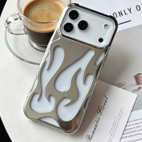 Coque de téléphone mate tendance pour iPhone 18 Pro Max, motif flamme 3D évidé, antichoc, compatible iPhone 18 17 16 Pro Max