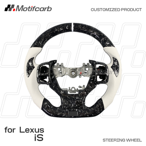 พวงมาลัยคาร์บอนไฟเบอร์สีเงินแบบฟอร์จ สำหรับ Lexus IS RC NX GS ปี 2013-2025 รุ่น 250 300 300h 350DS 500 F Sport แบบกำหนดเอง - Product Image 2