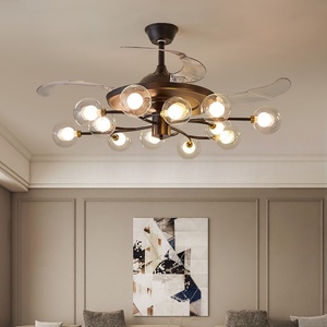Vintage Living Room <b>Fan</b> Light Home Dining Room Hanging <b>Fan</b> Light Cross-border Eye <b>Fan</b> Light Big Wind <b>Fan</b> Light - Product Image 2