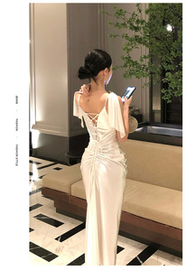<span class=keywords><strong>Vestido</strong></span> de Novia Sirena de Satén Esculpido con Corsé, <span class=keywords><strong>Vestido</strong></span> Maxi Casual de Verano con Cuello en V <span class=keywords><strong>Romano</strong></span> para Mujer, <span class=keywords><strong>Vestido</strong></span> sin Mangas Estilo Imperio - Product Image 2