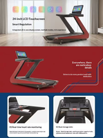 Cinta de Correr Comercial para Gimnasio con Pantalla LED, Motor Eléctrico de 3.0HP, Velocidad de 1.0-20km/h, Estructura de Acero, Máquina para Correr en Casa, Calorías, Hyper