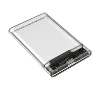 Casing Hard Disk 2.5 Inci USB3.0 Tipe C Transparan HDD/SSD dengan Adaptor SATA untuk Komputer PC Laptop