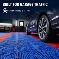 Tapis de grille de drainage carrée emboîtable en plastique PP de 1,8 cm d'épaisseur pour l'entretien automobile, les ateliers 4S et les outils de nettoyage de voitures