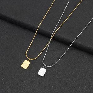 Temperamental Simple <b>Titanium</b> Steel Geometric Shaped Pendant Necklace Popular Design Unisex's Necklaces Fashionable Jewelry - Product Image 4