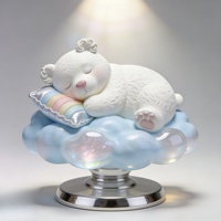 Escultura de Oso Nube BZY Personalizable, Decoración Grande para Exteriores o Interiores, Escultura de Resina para Decoración del Hogar