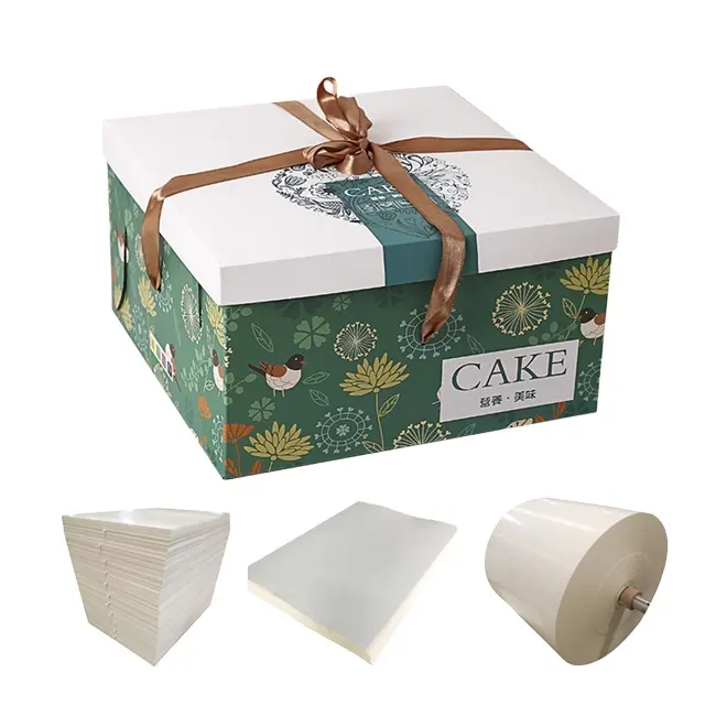 Boîte à gâteau cadeau de fête d'anniversaire, emballage papier imprimé personnalisé, boîte à gâteau de mariage en carton