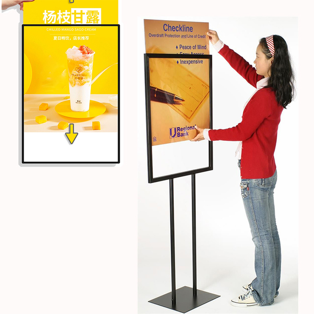 Aluminum Anodized Rectangle Ultra-Thin Light Box Luminous Billboard Wall-Mounted Elevator Poster for Milk Tea Shop Menu Display