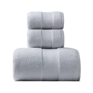 Awesome soft zero twist bamboo cotton bath towel with custom small logo