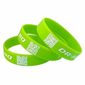 Bracelet en silicone personnalisé de haute qualité avec code QR, bracelet en silicone avec logo personnalisé, bracelet en caoutchouc avec code QR scannable - Product Image 4